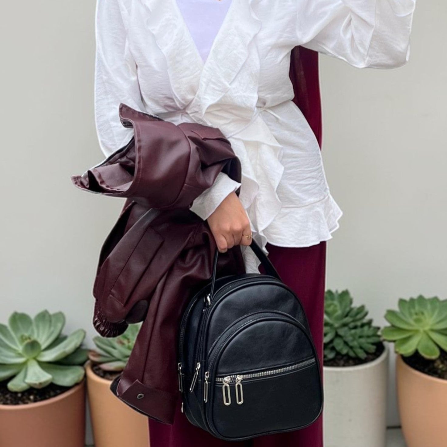 Limited edtion by leather backpack 