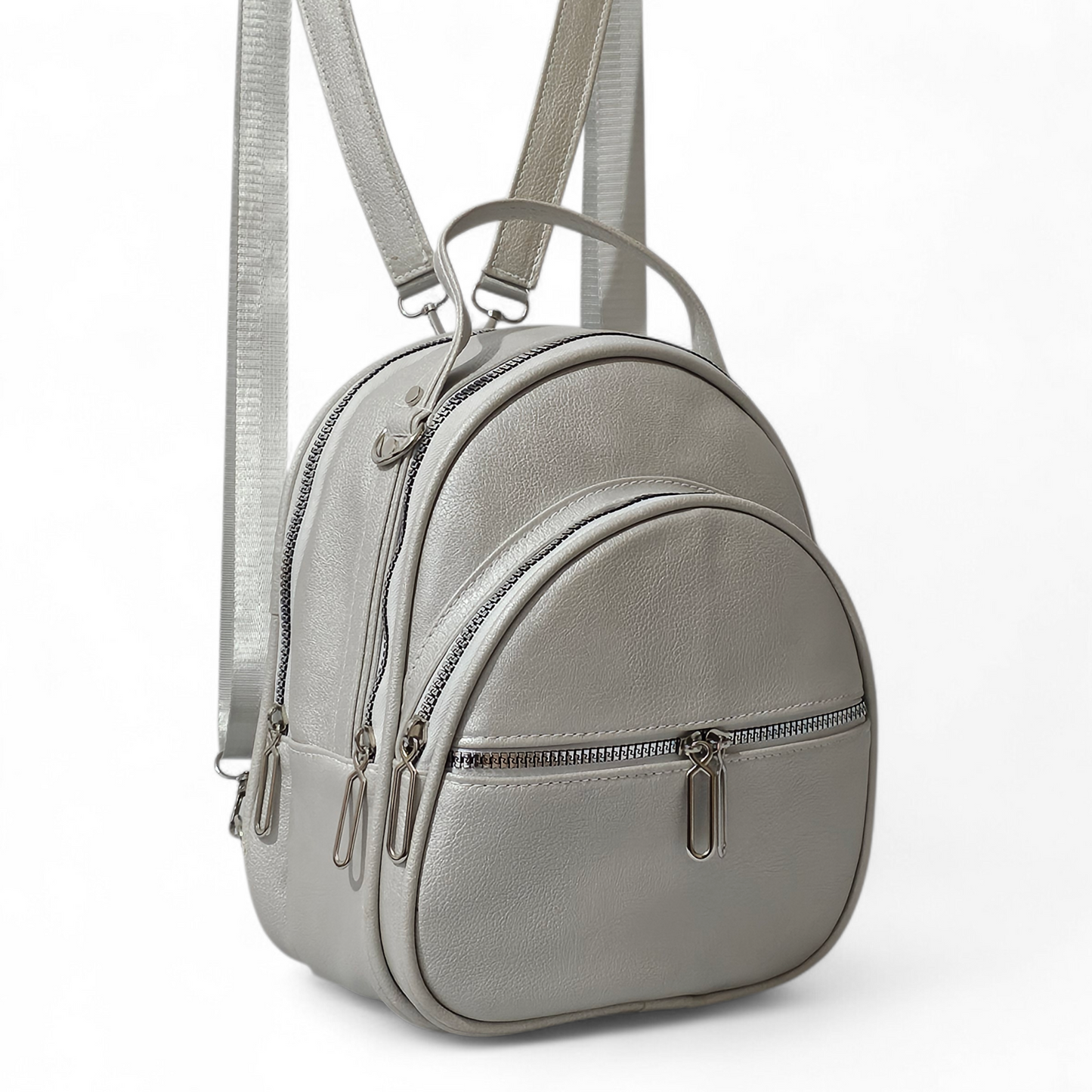 Silver Leather Bag